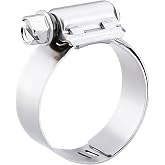 Breeze-9224H Liner Stainless Steel Hose Clamp, Worm-Drive, SAE Size 24, 1-1/16" to 2" Diameter Range, 1/2" Band Width (Pack of 10)