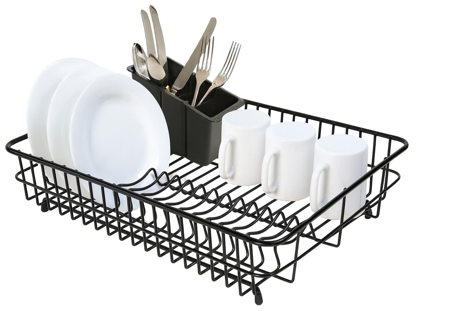 Delfinware 2100BK Black Large Drainer , 12 x 48.5 x 38cm