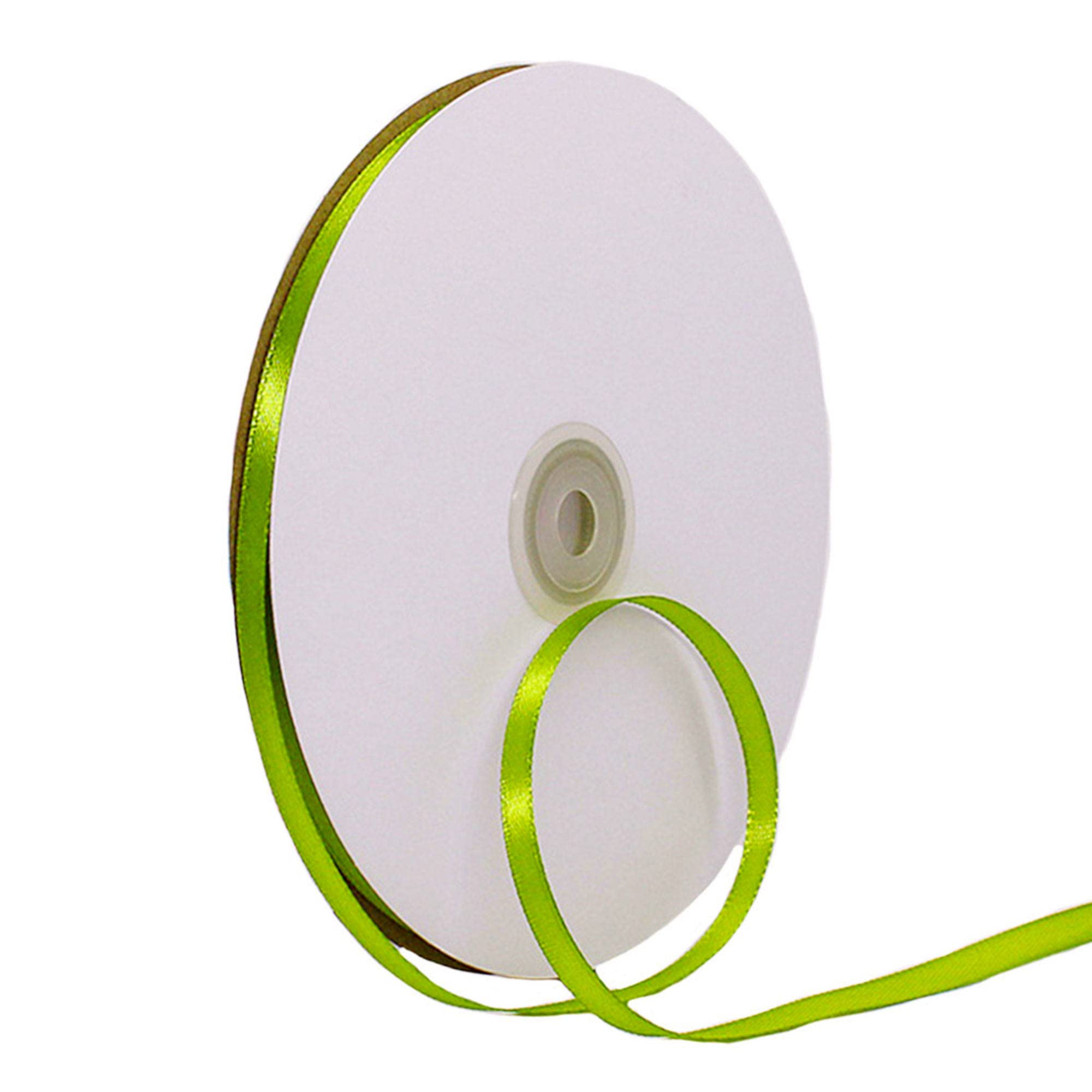 Army Green Ribbon 6mm for Gift Wrapping 91M, Double Sided Green Satin Ribbon 6mm Thick Fabric Ribbon for Crafting Cake Ribbon,Hair Bow Ribbon,Balloon,Christmas Decoration,Wedding Car Ribbon