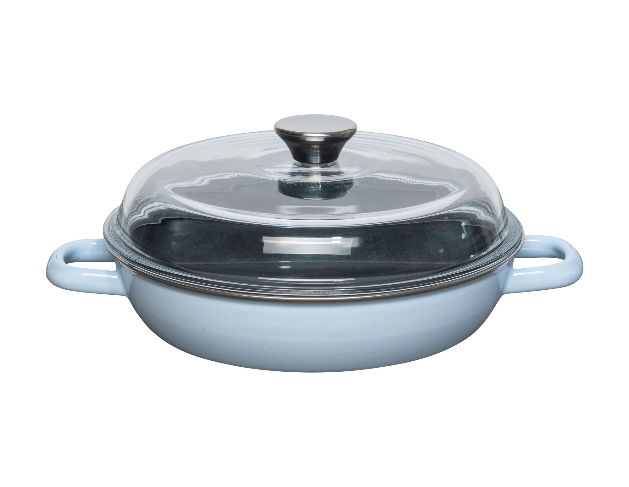 Riess, 0048-028 Sauté Pan with Glass Lid, 24 cm, Sky Blue, LW32.3 x 25.3 x 12.9 cm, Weight 2.011 kg