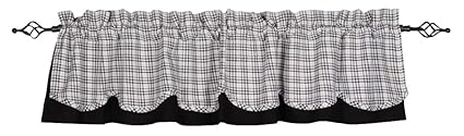 Home Collections by Raghu 72x15.5 Houndstooth Gray-Black Fairfield Valance