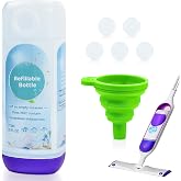 26 FL OZ Leak-Proof Empty Refillable Bottle for Swiffer Power Mop | HDPE Reusable Solution Container with 5 Silicone Gaskets &amp; Folding Funnel, Easy to Refill, Save Money, Reduce Plastic Waste