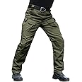 Hiwise Men's Stretch Tactical Pants Water Resistant Ripstop Cargo Pants Outdoor Lightweight EDC Work Hiking Pants