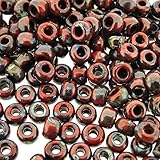 Picasso Red Garnet 20 Grams Miyuki Round Rocailles 6/0 Glass Seed Bead Approx 20 Gram Tube