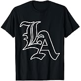 LA | Los Angeles, California | White Text, Classic, Vintage T-Shirt