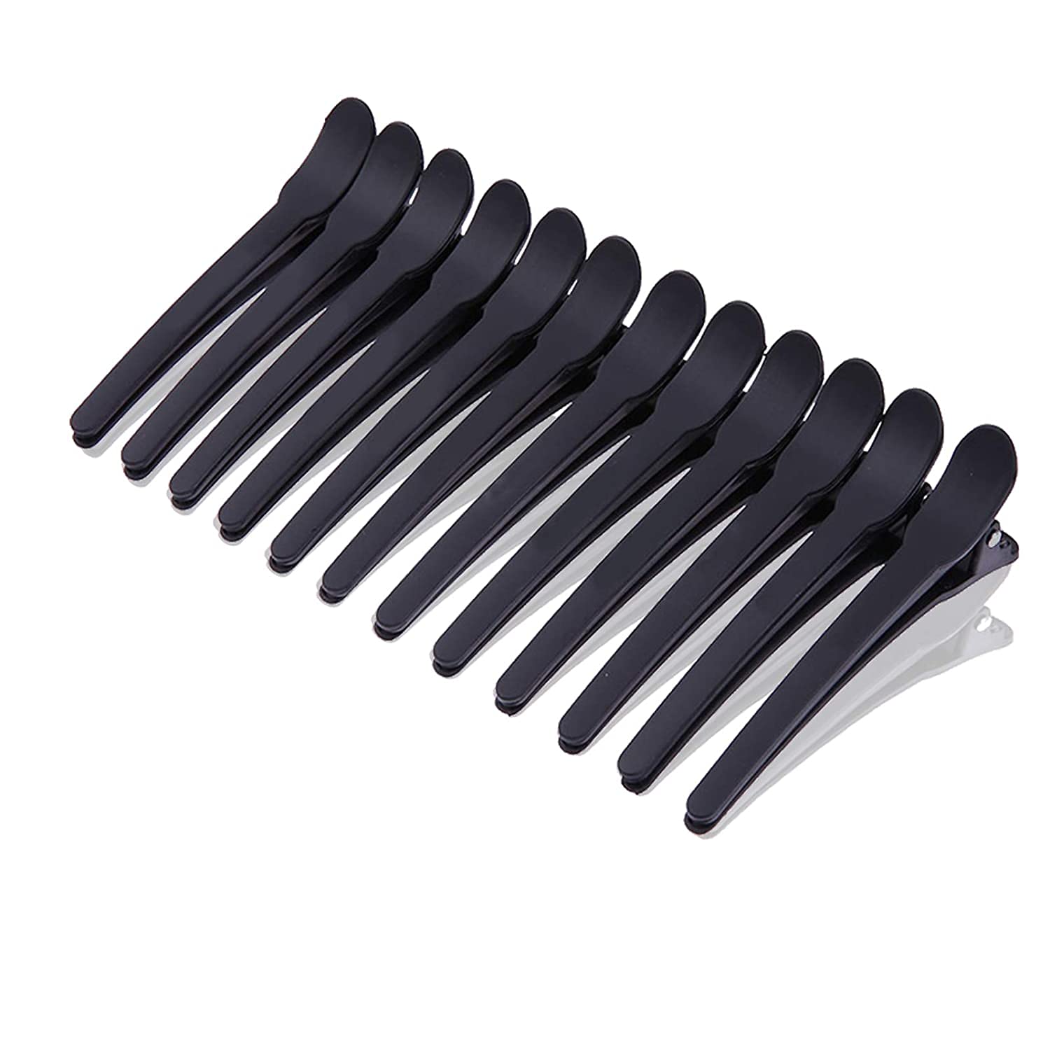 12 pieces hair clips, combination clips, hair clips, hair clips, sectioning clips, hair clips, combination made of plastic, black