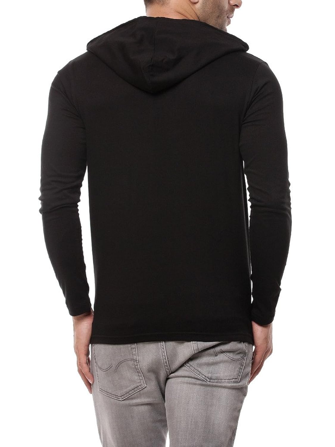 gritstones black full sleeve hooded t shirt gsfshd1289blk