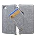 INFLATION iPhone 6/6S Case Wallet Flip Cover Stand Cover with ID Credit Card Slot Holder Kikstand Case Grey