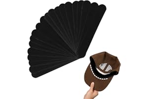Hat Sweat Liner for Cap, 50pcs Black Absorbent Hat Liners for Caps, No Sweat Hat Liners Tennis Hats