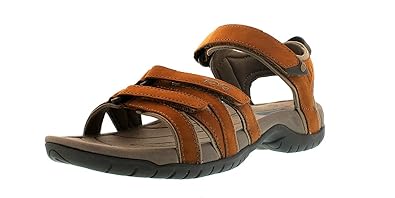 Teva Damen Tirra Leather W's Peeptoe Sandalen Rust 40,5 EU M