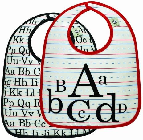Sugarbooger Mini Bib Gift Set, Vintage Alphabet, 2 Count