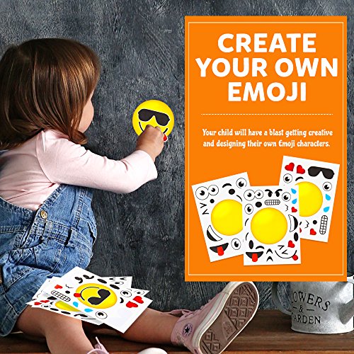 24 Make A Emoji Stickers For Kids Emoji Party Supplies & Party Favors