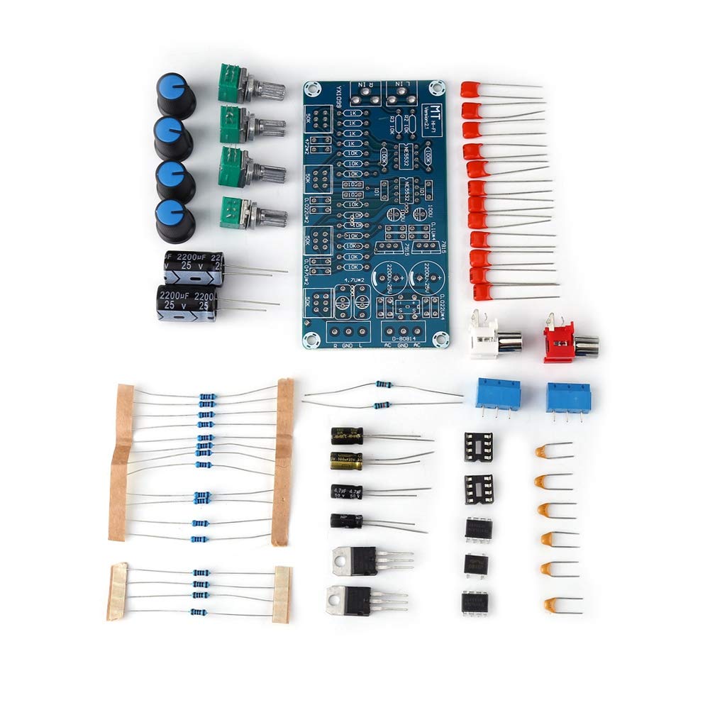 AMP Preamplifier, Amplifier Volume Tone Control Board DIY Set Kits Low/Middle/High Pitch
