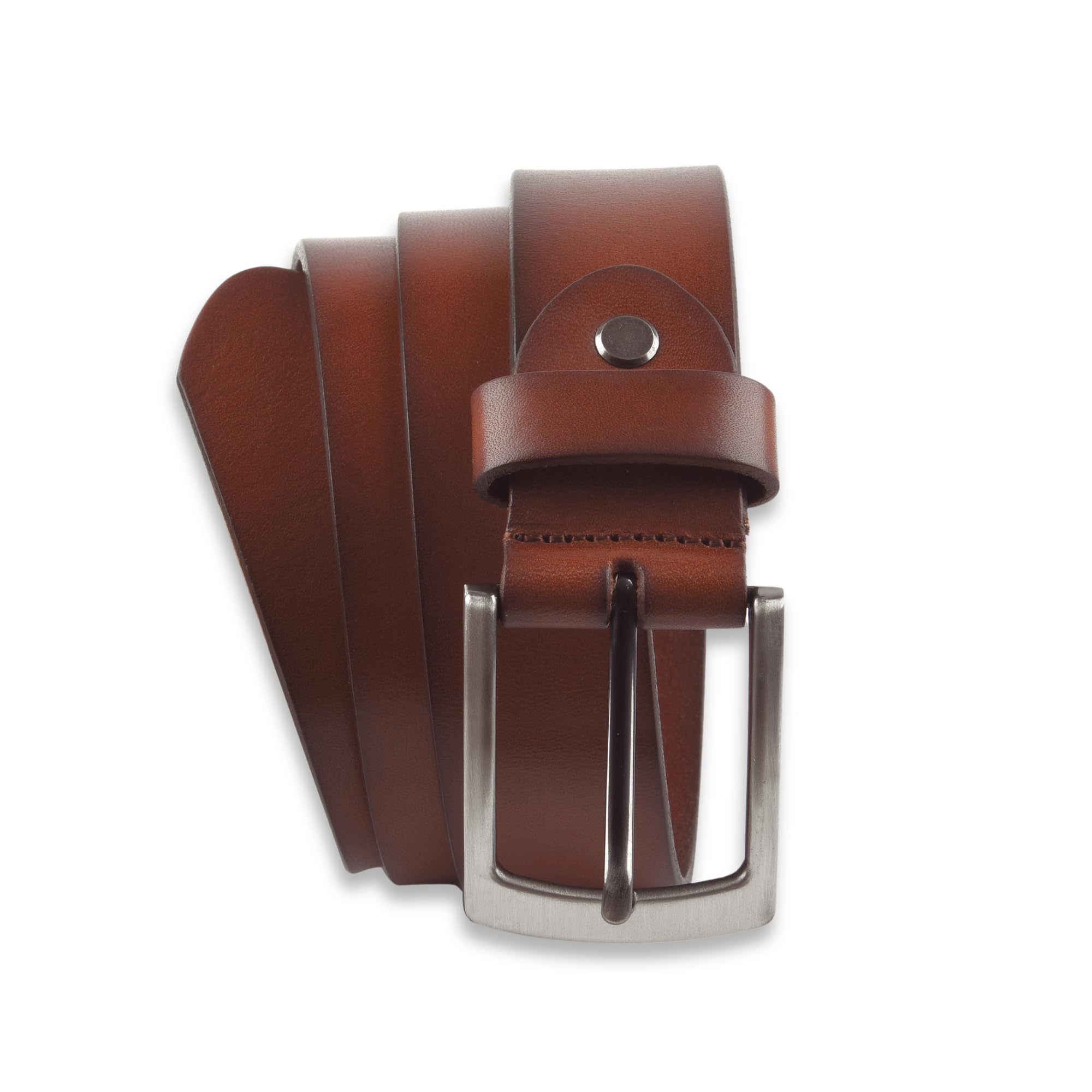 Massi Morino Ledergürtel Herren braun 95cm (3,5 cm breit) Gürtel aus echtem Rindsleder I Vollledergürtel inkl. Beutel