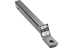 Hidden Hitch 80232 Trailer Hitch Ball Mount, Fits 2 Inch Square Receiver, 2 Inch Drop, 6,000 lbs. Capacity, Black