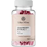Like Mine Cranberry Extract (100 Capsules) Pure, No Additives, Single Ingredient (100 Count)