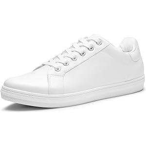 Jousen Men's White Sneakers Casual Shoes Soft Breathable