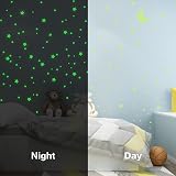 GLOCARNIVAL Glow in The Dark Stars Decor Ceiling 452PCS Moon Kit Kids Room view 4