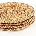 Koyal Honey Brown Rattan Charger Plate, 4-Pack