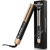 Hair Straightener Flat Iron, 1 3/4" Wide Ceramic Plates Ionic Dual Voltage Straightener for Thick Hair Women, 210℉-450℉ Fast Heating for Shiny and Smooth Results