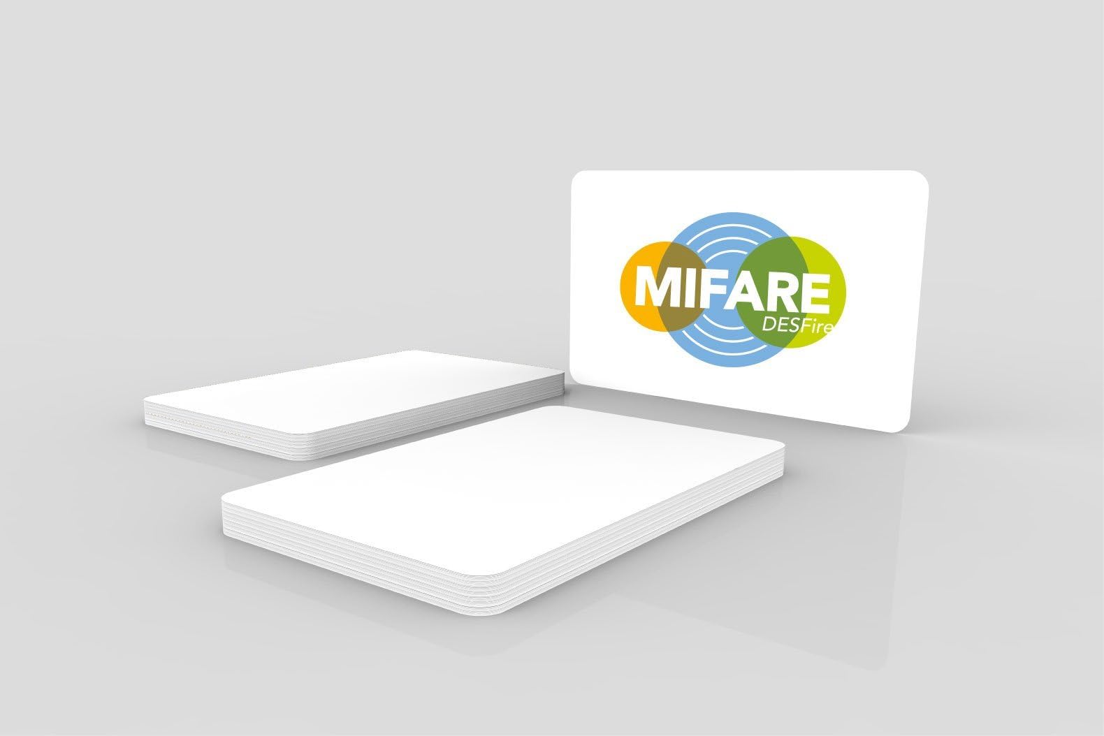 NXP MIFARE DESFire EV1 8K 13.56MHz Blank White ISO PVC Cards, ISO14443A, Gloss Finish (Pack of 10)