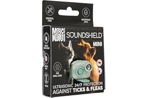 MAX & MOLLY URBAN PETS Max & Molly Mini Pest Protection Tag for Small Dogs & Cats, Season-Long Defense with Soundshield Ultrasonic Tech, Easy-to-Attach Collar Tag, Black