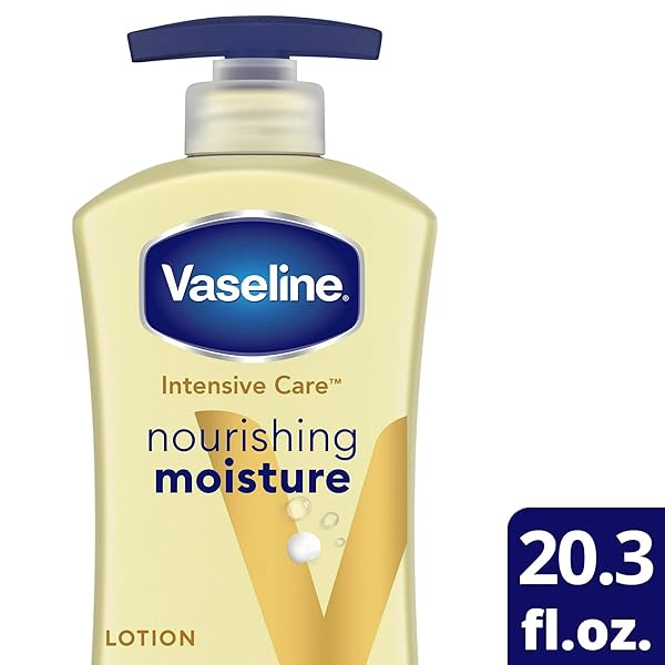 VASELINE NOURISHING MOISTURE NOURISHING MOISTURE BODY LOTION FOR DRY SKIN, MADE WITH ULTRA-HYDRATING LIPIDS + PURE OAT EXTRACT FOR NOURISHED, HEALTHY-LOOKING SKIN 20.3 OZ