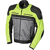 ScorpionEXO Vortex Air Men's Mesh Reflective Motorcycle Riding Jacket Abrasion Resistant with CE-Rated Armor (Hi-Vis - 3X-Large)