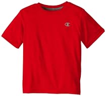 Champion  Little Boys' Performance Short Sleeve Tee, Crimson Heather, 5