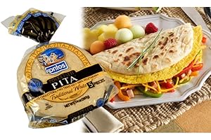 Kontos Traditional White Pocketless Pita 5-14 oz (Pack of 2)