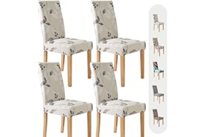 Secgo Chair Covers for Dining Room 4 Pack, Stretch Dining Chair Cover, Washable Spandex Kitchen Parsons Chair Slipcovers, Blue Chair Covers for Home or Party