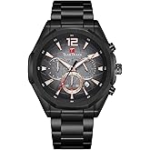 TEARTRACE Rectangle Mens Watches Luminous Waterproof Luxury Dress Men's Wrist Watches Chronograph Analog Square Watch for Men with Silicon Strap