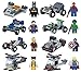 Oliasports Kids Marvel DC Super Heroes Action Mini Figure with Vehicle (Lot of 16)