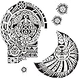 Men Tattoos,2-Sheet Extra Large Temporary Tattoo Similar the Rock Arm Chest Tattoos Sticker for Men Women Makeup Waterproof Fake Tattoo