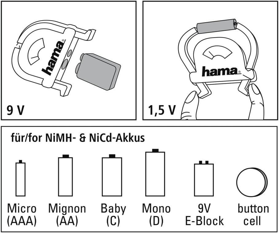 Hama 87099 Rechargeable Battery/Battery Tester, Black - Image 4