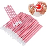 ELESDA 100PCS Lip Applicators Disposable, Lips Wands Lip Brush Applicator Lipstick Brush Lip Gloss Applicator Mascara Brush Makeup Tool