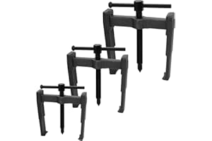 XLWJBES 2 Jaw Gear Puller Set, Adjustable Steel Removal Tool 2 Claws Puller Kit for Pulleys Flywheels Bearings Gears (3'' 4'' 6'')