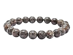 Brown Snowflake Obsidian Bracelet for Women Men's