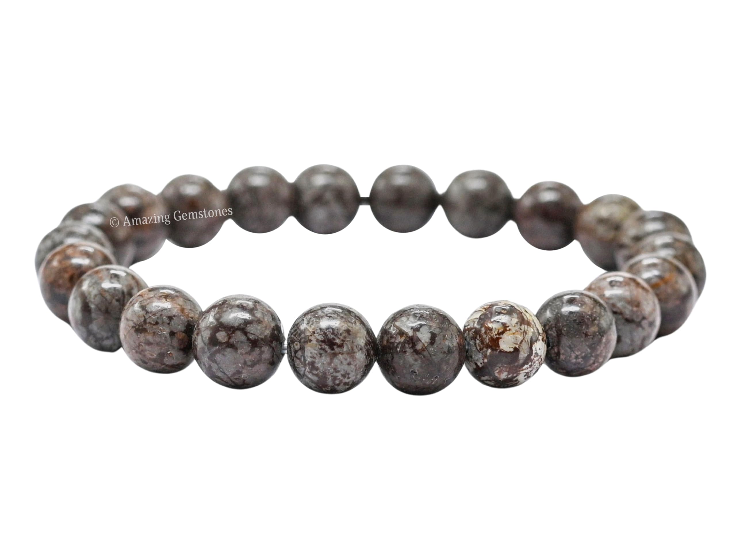 Brown Snowflake Obsidian Bracelet for Women Men's