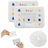 Bamsod Portable Laundry Sheets,Travel-Sized Laundry Detergent for Sink Washing, Soap Sheets for Travel,64 Loads / 2 Pack