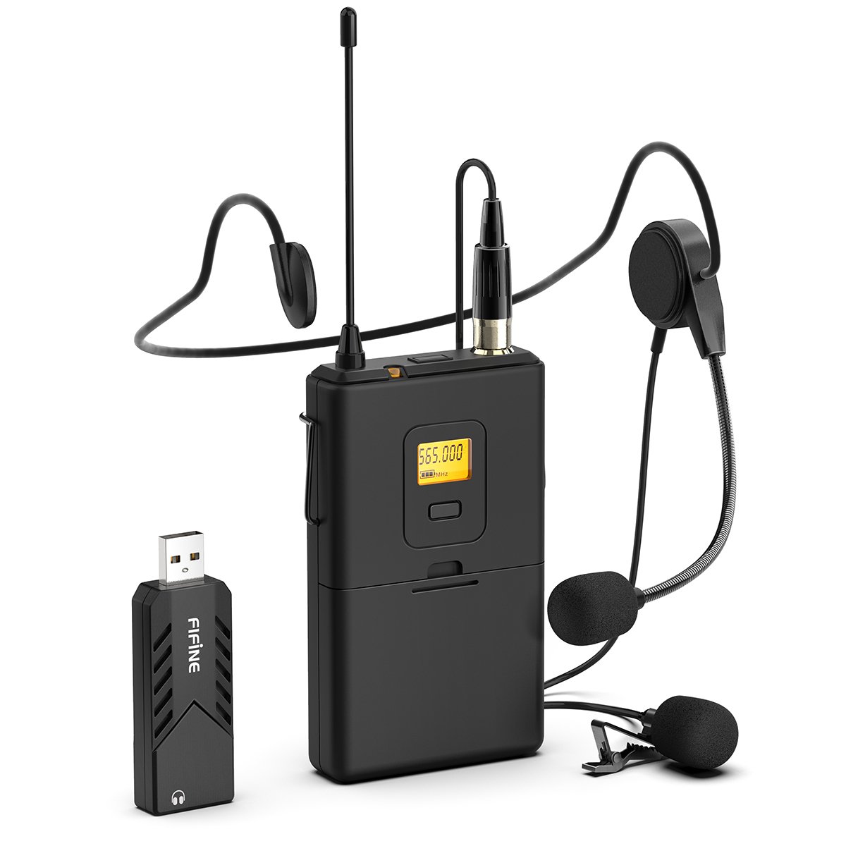 Wireless Microphones for Computer,FIFINE USB Wireless Microphone System