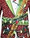 Funny Holiday T-Shirt for Men, Christmas Lights Tux (Red, Size Medium)