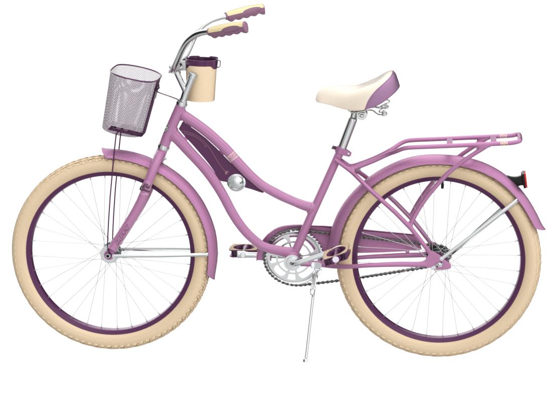 purple huffy beach cruiser