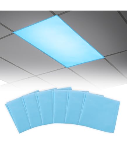 GSM Brands Fluorescent Light Diffuser Covers (Set Of 8) Filters Light For Classrooms And Offices - View #6