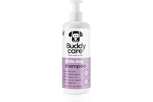 White Dog Shampoo by Buddycare | Dry Skin & Itchy Skin Relief for Smelly Dogs | Deep Cleansing Shampoo for Dogs Puppy Sensitive Skin | Dog Shampoo & Conditioner | with Aloe & Vitamin B5 (16.90oz)