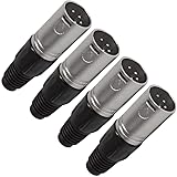 Seismic Audio - SAPT247-4Pack - 4 Pack of 4 Pin XLR