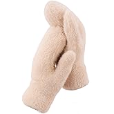 Mealah Winter-Warm-Mittens for Women Men - Fashionable Stretchy Knit Gloves Cold Weather Thick Crochet Cable Mittens