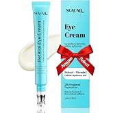 Seacall Retinol Eye Cream with Hyaluronic Acid &amp; Caffeine, 15ml | Anti-Aging Eye Serum, Reduces Dark Circles, Puffiness &amp; Wrinkles, Repairs Under Eye Area