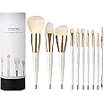 Brush Master 10Pcs Makeup Brushes Set Professional Kabuki Foundation Eyeshadow Blush Blending Lip Full Face Cosmetic Kit W/Makeup Brush Set with Holder