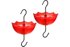 TERULF Ant Moat for Hummingbird Feeders, and Oriole Feeders, 5 OZ x 2 Pack Red Umbrella Ant Guard with Large Capacity